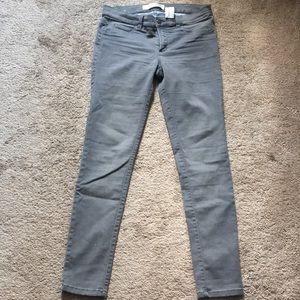 Gray skinny stretch jeans